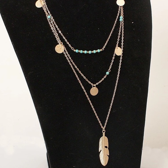 🏝Bohemian🏝 Simple Feather Chain - Picture 2 of 3